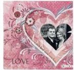 This is an image of valentines day scrap book paper