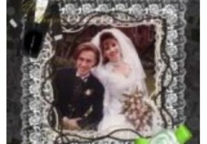 This is an image of a scrap book page for a married couple