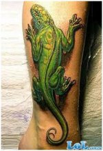 Iguana 3D Tattoos