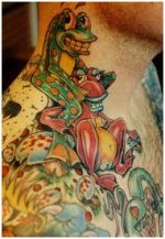 Colorful Frog Tattoo