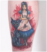 Alice In Wonderland Horror Tattoo
