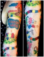 Candy Land Arm Tattoo.