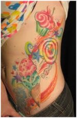 Colorful Candy Tattoo.