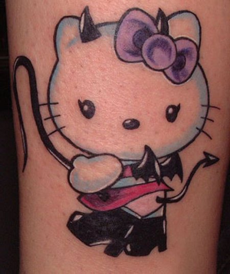 Hello Kitty Devil Tattoo