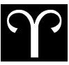 The Aries Zodiac Symbol.
