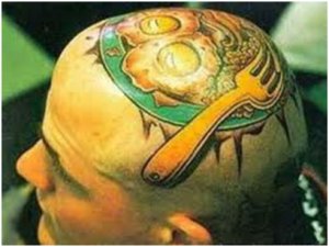 Bad Career Move with the brain on drugs resemblance on this scalp tattoo