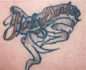 Small harley davidson tattoo