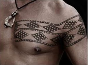 Traditional Hawaiian Tattoo of Basic Patterns