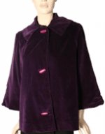 1940 Purple Velvet Swing Jacket