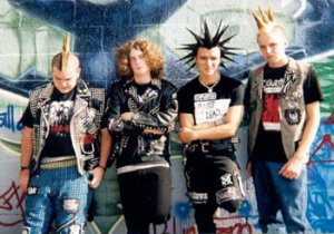 This is an image of some punker guys all decked out