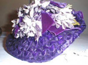 Straw Purple Vintage Hat from the 30's