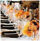 fall wedding colors table and dining sets