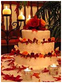 fall wedding colors cake