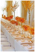 fall wedding color schemes for place settings