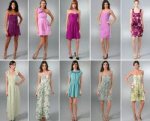 This is an image of different dresses you can choose from for your brides maids
