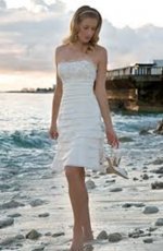 Ruffled Beach Wedding Dress