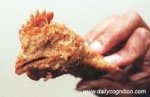 This is an image of a chicken head that was found in nuggets