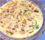 This is an image of an Indian dessert called basundi