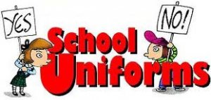 This is an image of a school uniforms sign