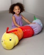 This is an image of a little girl with a giant caterpillar. This guy is over 100 bucks
