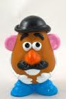 This is an image of a mr potato head toy. all of his limbs come off and go back on.