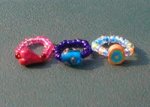 Three Color Plastic Rings Made of Little Links