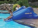 Nice sized blue pool slide