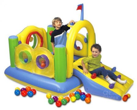 This is an image of a kids inflatable ball pit toy.